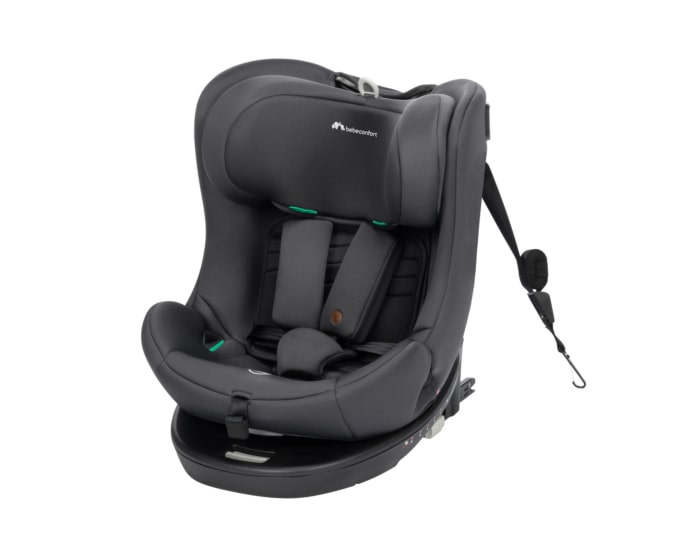 8106153210_2025_bebeconfort_carseat_babytoddlerchildcarseat_athena360isize_grey_mineralgraphite_3qrtleft