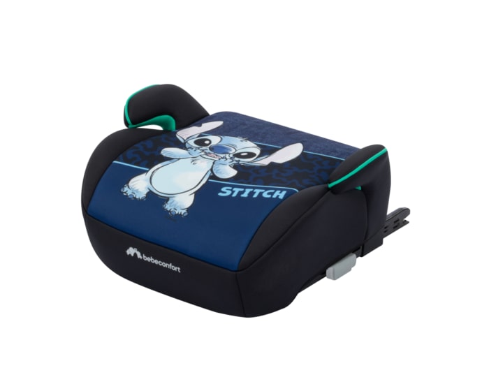8104074020_2025_Bebeconfort_Disney_carseat_childbeltedbooster_MangaiFix_Blue_AuthenticStitch__3qrt