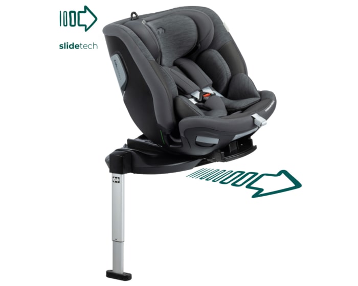 8628291630_2026_Bebeconfort_carseat_babytoddlerchildcarseat_RevolveFixMax360iSize_Graphite_ElementGraphite_Forwardfacing_3qrtleftV2